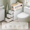 Sobuy fehér mobil tárolószekrény három fiókkal–65×23×82 cm