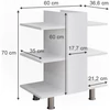 Vicco Fynn 60 cm mosdószekrény – fehér, nyitott polcokkal