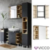 Vicco Aquis 1382 nyitott tükrös szekrény 80×64 cm, antracit-tölgy