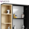 Vicco Aquis 1382 nyitott tükrös szekrény 80×64 cm, antracit-tölgy