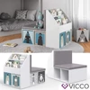 Vicco Onix 2719 gyerek könyvespolc ülőrésszel, fehér