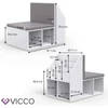Vicco Onix 2719 gyerek könyvespolc ülőrésszel, fehér