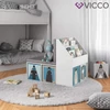 Vicco Onix 2719 gyerek könyvespolc ülőrésszel, fehér