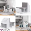Vicco Onix 2719 gyerek könyvespolc ülőrésszel, fehér
