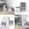 Vicco Onix 2719 gyerek könyvespolc ülőrésszel, fehér