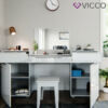 Vicco “Lilli” 1346 fésülködőasztal nagy, magasfényű fehér, 190 cm
