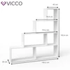 Lépcsős polc, fehér, Vicco Asym 3347 , 155x163x29
