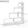 Lépcsős polc, fehér, Vicco Asym 3347 , 155x163x29