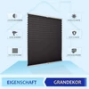 Grandekor 90 x 130 cm harmónika roló /pliszé függöny, fúrás nélkül, fekete
