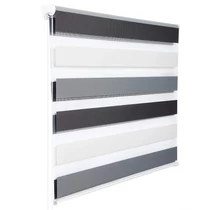 Woltu 70×120 cm sávos roló, dupla róló, zebra roló, 3 színű, fúrás nélkül