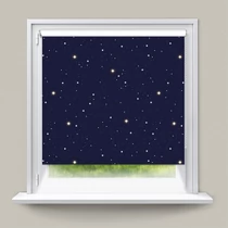 ECD 120x150cm hőszigetelő roló, fúrás nélkül, kék, csillag mintával