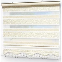 Jacquard sávos roló, dupla roló, zebra roló, 160×200 cm, arany