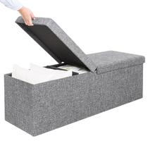 Casaria összecsukható 130L-es tároló pad,115x38x38 cm, világosszürke