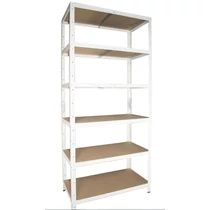 Helios tároló polc 213x120x35 cm, 6 polcos, 1050 kg, fehér