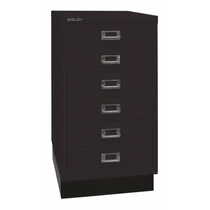 BISLEY – MultiDrawer™ acél fiókos tároló, fekete, B. kategória