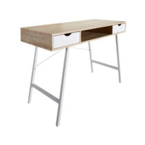 Bryrup íróasztal, 120x76x48 cm, 2 fiók, tölgy-fehér