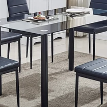 Ansley &amp; HosHo acél asztalláb szett, 4 db, 74 cm, fekete
