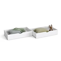 Vicco Noémi ágyneműtartó fiók szett, 2 db, fehér, 99,5×17,5×90,5 cm 