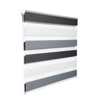 Woltu 60×220 cm sávos roló, dupla róló, zebra roló, 3 színű, fúrás nélkül