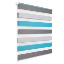  Woltu 85×150 cm sávos roló, dupla róló, zebra roló, 3 színű, fúrás nélkül
