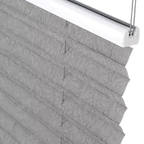 Woltu 70×130 cm gyűrt feszített pliszé, fúrás nélkül, szürke
