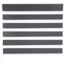 Woltu 100 X 130 cm sávos roló, dupla roló, zebra roló, fúrás nélkül, sötétszürke