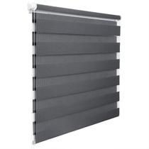 Woltu 100 X 150 cm sávos roló, dupla roló, zebra roló, fúrás nélkül, sötétszürke