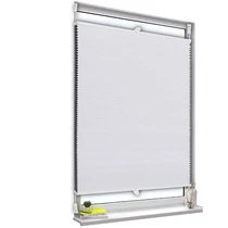 Woltu 70×100 cm gyűrt feszített pliszé, fúrás nélkül, fehér