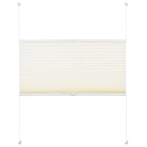 Woltu 75×130 cm gyűrt feszített pliszé, fúrás nélkül, krém