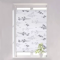 Woltu 80x130 cm feszített pliszé, fúrás nélkül, szürke ág mintával