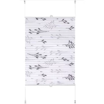 Woltu 80x130 cm feszített pliszé, fúrás nélkül, szürke ág mintával