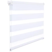 Woltu 70 X 150 cm sávos roló, dupla roló, zebra roló, fúrás nélkül, fehér