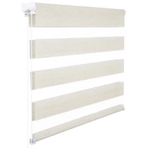 Woltu 80 X 150 cm sávos roló, dupla roló, zebra roló, fúrás nélkül, bükk