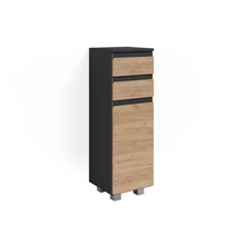Vicco J-Shape midi szekrény, 95 cm, antracit-tölgy