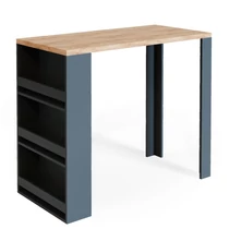 Vicco bárasztal, 117 cm, antracit/tölgy