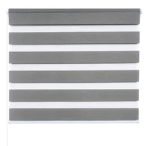 Woltu 100x150 cm sávos roló, dupla roló, zebra roló, fúrás nélkül, fahatású szürke