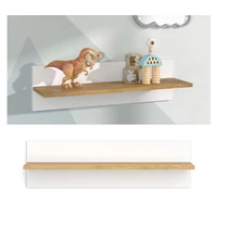 Vitalispa Malia gyerekszoba fali polc, 20x70x18,4 cm, fehér-tölgy