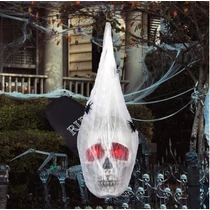 Halloween lógó koponya pókhálóval dekoráció, B.kategória