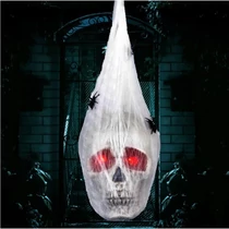 Halloween lógó koponya pókhálóval dekoráció, B.kategória