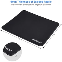 Cimetech egérpad, fekete, 26x21 cm