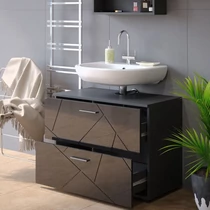Vicco Irma mosdószekrény, 80 cm, magasfényű antracit