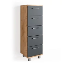 Vicco Ilias midi szekrény, antracit-tölgy, 95 cm