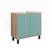 Vicco Agasta mosdószekrény, 56 cm, sonoma/menta