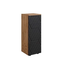 Vicco Irma mintás midi szekrény, 81 cm, tölgy- antracit
