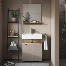Vicco Marelle mosdószekrény, 60 cm, greige/tölgy