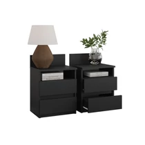 Vicco Monty 2 fiókos éjjeliszekrény szett, 2 db, fekete