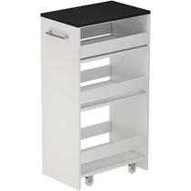 Vicco fehér/antracit görgős tárolószekrény – fürdőszobába vagy konyhába, 30 × 84,8 × 46 cm