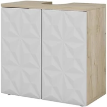 Vicco Edge mosdószekrény, 60 cm, fehér/tölgy