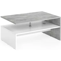 Vicco Amato dohányzóasztal, fehér / beton, 90 cm