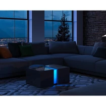 Vicco Dandy LED dohányzóasztal led világítással, fekete